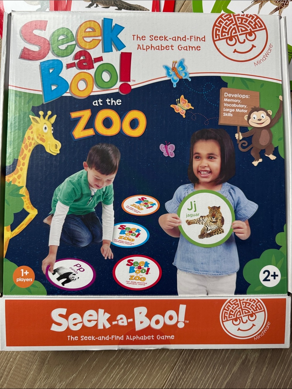 Seek-a-Boo! at the Zoo Alphabet Game - Blue & Orange